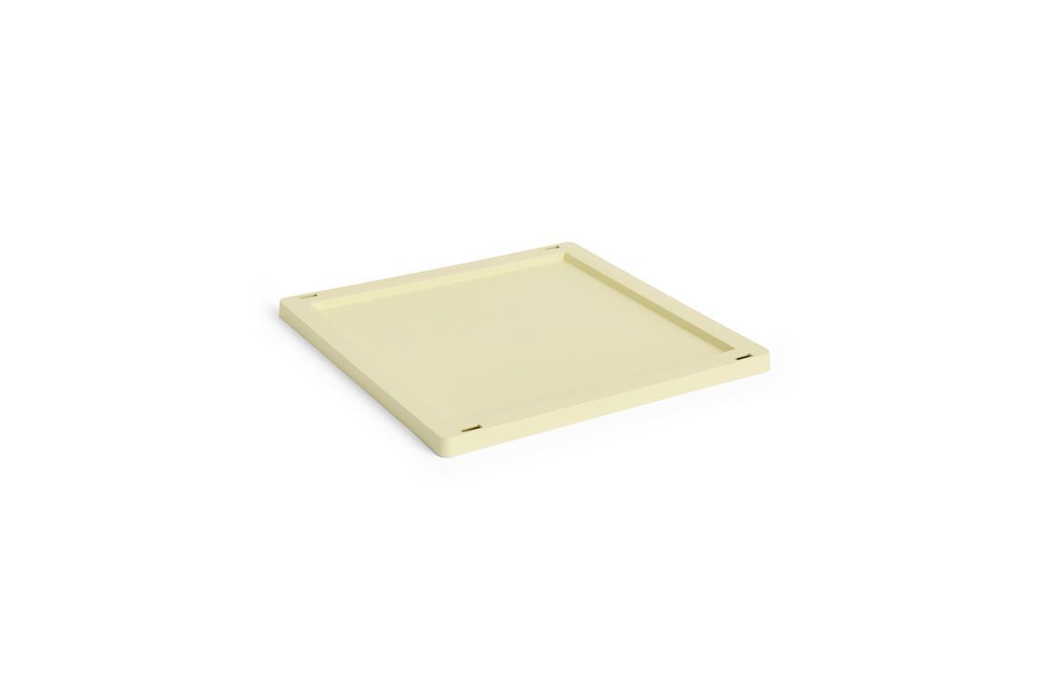 Colour Crate Plastic Square/Cube låg, M - Light yellow